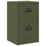 vidaXL Cabinet de Dossier avec tiroir Vert olive 44 x 50 x 106.5 cm