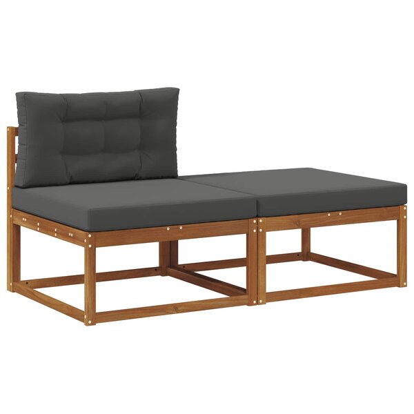 vidaXL Unité de canapé sectionnel avec coussin 2 Pièce Naturel