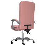 Fauteuil de massage inclinable de bureau informatique étude Rose similicuir rose 02_0025390