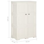 vidaXL Armoire plastique 79x43x125 cm design de bois blanc angora