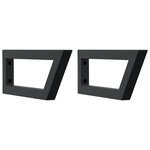 vidaXL Supports d'étagères pour lavabo 2 Pièces noir trapèze acier
