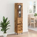 vidaXL Haut Armoire Bois Ancien 34 5 x 34 x 180 cm Bois d'ingénierie