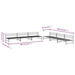 vidaXL Salon de jardin 6 Pièces Gris Bois de pin massif