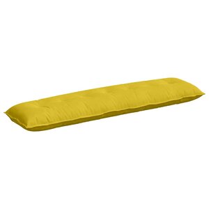 vidaXL Coussin de Dos Jaune 200 x 50 cm Tissu en velours côtelé