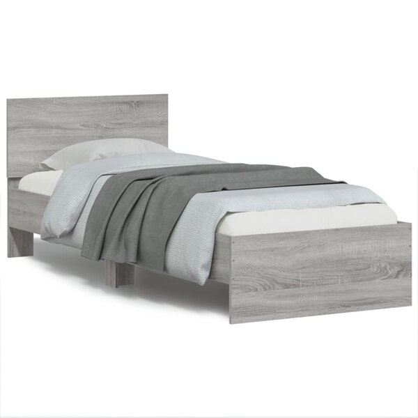 vidaXL Cadre de lit sans matelas avec tête de lit 90x190 cm