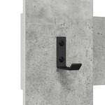 vidaXL Porte-manteau mural avec stockage Gris béton 65 x 3 x 100 cm