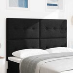 Tête de lit capitonnée noire 140 cm en tissu