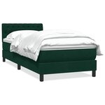 vidaXL Sommier à lattes de lit et matelas vert foncé 80x220 cm velours