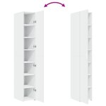 vidaXL Buffet haut blanc 30x42 5x185 cm bois d'ingénierie