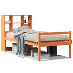 vidaXL Lit bibliothèque sans matelas cire marron 75x190 cm bois massif