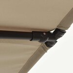 vidaXL Parasol de jardin avec mât en aluminium 2x1 5 m Taupe