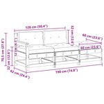 vidaXL Unité de canapé sectionnel Brun cire 190 x 62 x 70 5 cm