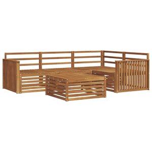 vidaXL Ensemble de canapés d'extérieur 5 Pièces Naturel