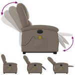 vidaXL Fauteuil inclinable de massage électrique cappuccino similicuir