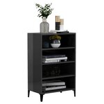 vidaXL Buffet Gris brillant 57x35x90 cm Aggloméré