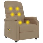 vidaXL Fauteuil de massage Cappuccino Similicuir
