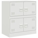 vidaXL Buffet blanc 67x39x73 cm acier
