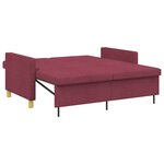 vidaXL Canapé-lit escamotable Bordeaux Tissu