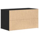 Banc Hall vidaXL Noir Chêne 80x40x45 cm en bois d'ingénierie