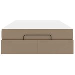 vidaXL Cadre de lit avec matelas Cappuccino 120 x 190 cm Faux cuir