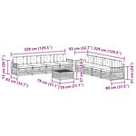 vidaXL Ensemble de canapés d'extérieur 9 pc Gris Naturel et Clair