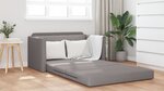 vidaXL Canapé Lit Sol 2-en-1 Taupe 124x71x78 cm Tissu