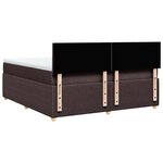 vidaXL Sommier à lattes de lit avec matelas Marron foncé 180x200 cm