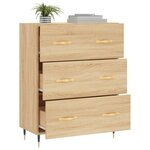 vidaXL Buffet chêne sonoma 69 5x34x90 cm bois d'ingénierie