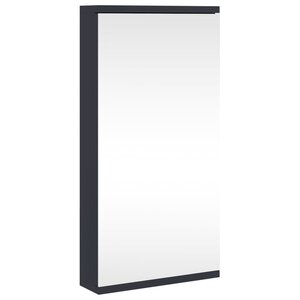 vidaXL Armoire de bain à miroir d'angle gris 30x24x60 cm