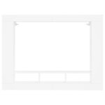 vidaXL Meuble TV blanc 152x22x113 cm bois d'ingénierie