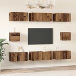 vidaXL Ensemble de meubles TV 8 Pièces Bois ancien Bois d'ingénierie