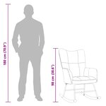 vidaXL Chaise à bascule Bleu Velours