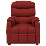 vidaXL Fauteuil inclinable électrique Rouge bordeaux Tissu
