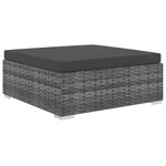 Vidaxl salon de jardin 11 pièces avec coussins résine tressée gris