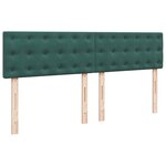 vidaXL Sommier à lattes de lit et matelas Vert foncé 200x200cm Velours