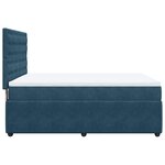 vidaXL Sommier à lattes de lit et matelas bleu 140x190 cm velours