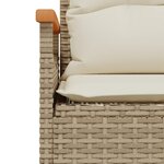 vidaXL Banc de jardin avec coussins 116x62 5x74cm beige résine tressée