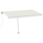 vidaXL Auvent automatique sur pied 400x300 cm Crème