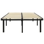 vidaXL Cadre de lit sans matelas noir métal 140x200 cm