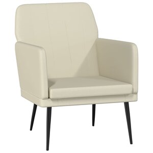 vidaXL Fauteuil Crème 61x78x80 cm Similicuir