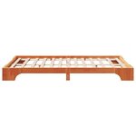 vidaXL Cadre de lit Marron cire 197 x 127 x 17 cm Bois massif en pin