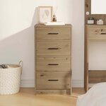 vidaXL Buffet chêne artisanal 40 x 41 x 75 cm Bois d'ingénierie