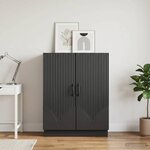 vidaXL Buffet Noir 66 x 34 5 x 87 cm Bois d'ingénierie