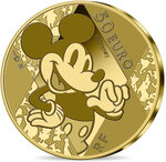 Pièce de monnaie en Or 50 Euro g 7.77 (1/4 oz) Millésime 2023 MICKEY MOUSE DISNEY