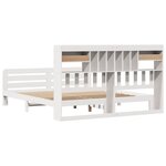 vidaXL Lit bibliothèque sans matelas blanc 180x200 cm bois pin massif