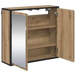 vidaXL Armoire Miroir de Salle de Bain chêne artisanal 65 x 20 x 60 cm