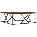 vidaXL Table basse chêne fumé 100x100x40 cm bois d'ingénierie