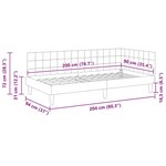 vidaXL Cadre de lit d'angle Turquoise 90 x 200 cm Velours