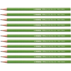 Crayon Graphite GREENGraph tête coupée HB x 12 STABILO