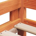 vidaXL Lit haut avec toit cire marron 80x200 cm bois de pin massif